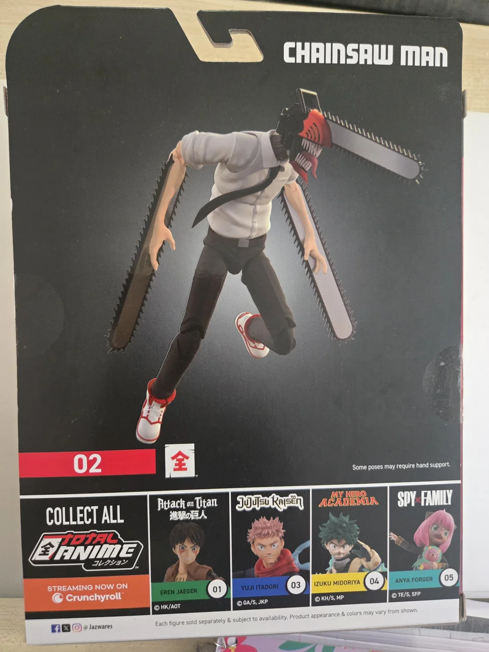 Chainsaw Man Action Figure - Official Total Anime Figure (Black, White, Red)